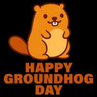 Funny Happy Groundhog Day  7-Panel Snapback Hat
