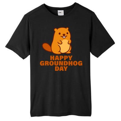 Funny Happy Groundhog Day  Tall Fusion ChromaSoft Performance T-Shirt