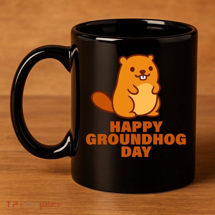Funny Happy Groundhog Day  11oz C Handle Ceramic Mug