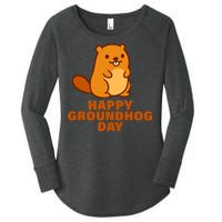 Funny Happy Groundhog Day  Women's Perfect Tri Tunic Long Sleeve Shirt