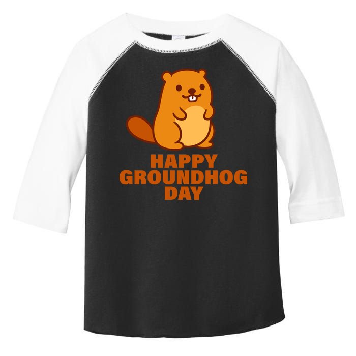 Funny Happy Groundhog Day  Toddler Fine Jersey T-Shirt