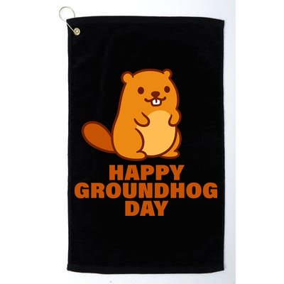 Funny Happy Groundhog Day  Golf Towel