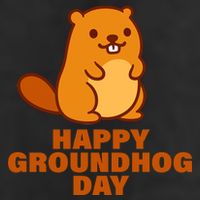 Funny Happy Groundhog Day  Golf Towel