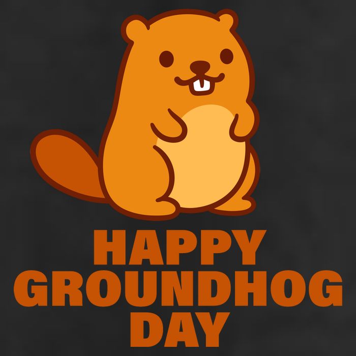 Funny Happy Groundhog Day  Golf Towel