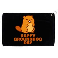 Funny Happy Groundhog Day  Grommeted Golf Towel