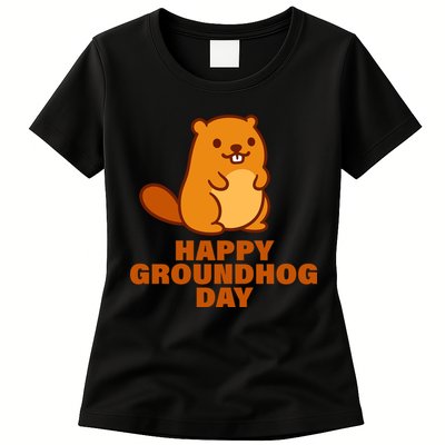 Funny Happy Groundhog Day  Womens T-Shirt