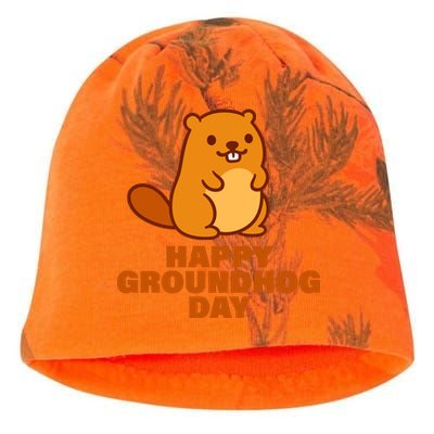 Funny Happy Groundhog Day  Kati - Camo Knit Beanie