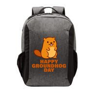 Funny Happy Groundhog Day  Vector Backpack