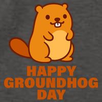 Funny Happy Groundhog Day  Vector Backpack