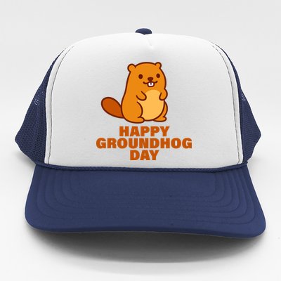 Funny Happy Groundhog Day  Trucker Hat