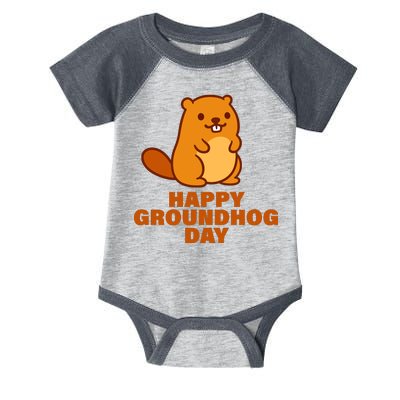 Funny Happy Groundhog Day  Infant Baby Jersey Bodysuit