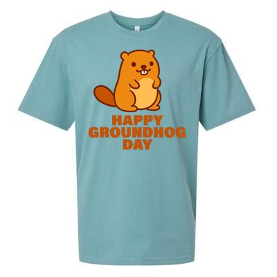 Funny Happy Groundhog Day  Sueded Cloud Jersey T-Shirt