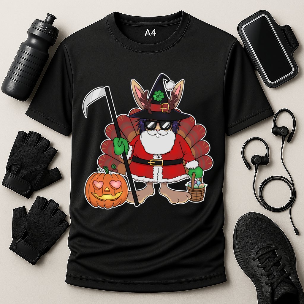 Funny Happy Merry Multiple Holiday Performance Shirt