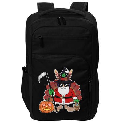 Funny Happy Merry Multiple Holiday Impact Tech Backpack