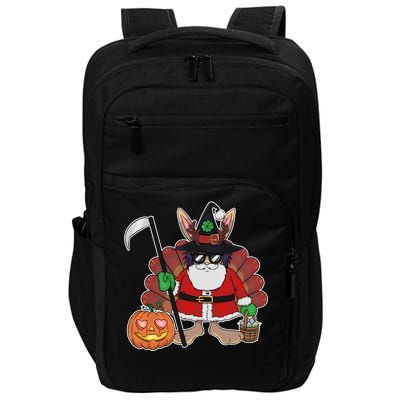 Funny Happy Merry Multiple Holiday Impact Tech Backpack