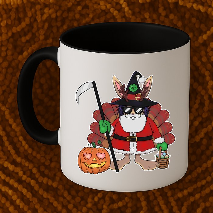 Funny Happy Merry Multiple Holiday Mug