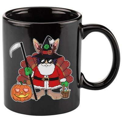 Funny Happy Merry Multiple Holiday 11oz C Handle Ceramic Mug