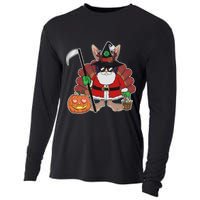 Funny Happy Merry Multiple Holiday Cooling Performance Long Sleeve Crew