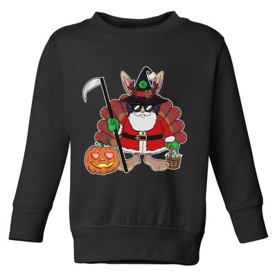 Funny Happy Merry Multiple Holiday Toddler Sweatshirt