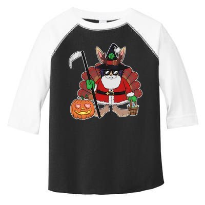 Funny Happy Merry Multiple Holiday Toddler Fine Jersey T-Shirt