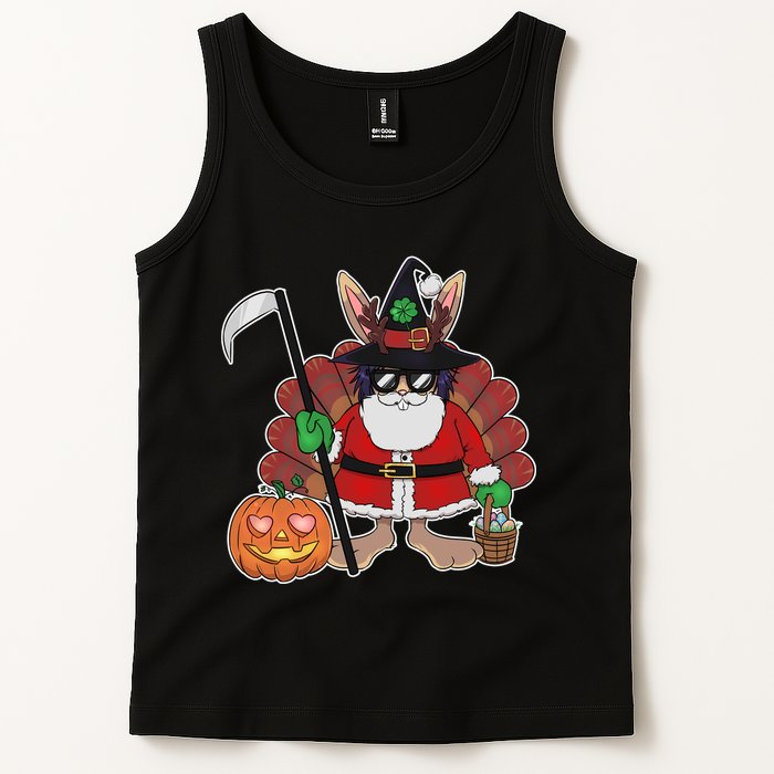 Funny Happy Merry Multiple Holiday Tank Top