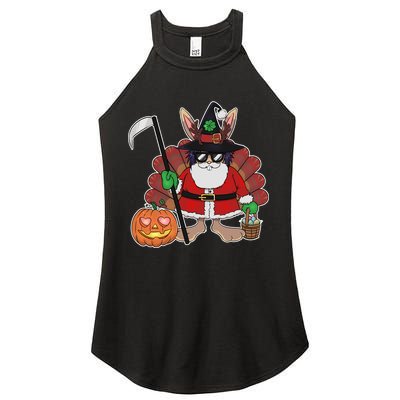 Funny Happy Merry Multiple Holiday Women's Perfect Tri Rocker Tank