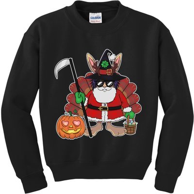 Funny Happy Merry Multiple Holiday Kids Sweatshirt