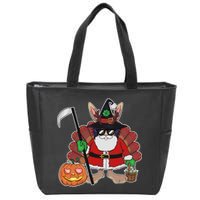 Funny Happy Merry Multiple Holiday Zip Tote Bag