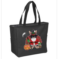 Funny Happy Merry Multiple Holiday Zip Tote Bag