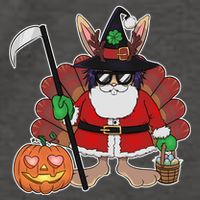 Funny Happy Merry Multiple Holiday Vector Backpack