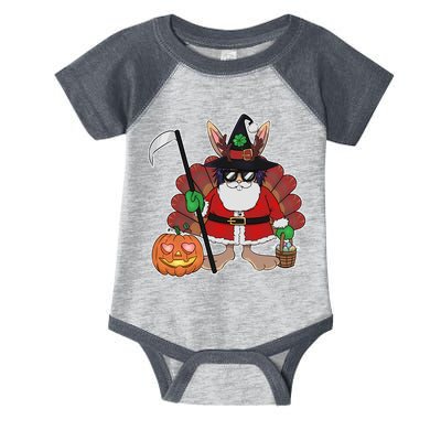 Funny Happy Merry Multiple Holiday Infant Baby Jersey Bodysuit
