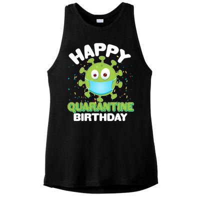 Funny Happy Quarantine Birthday Ladies PosiCharge Tri-Blend Wicking Tank