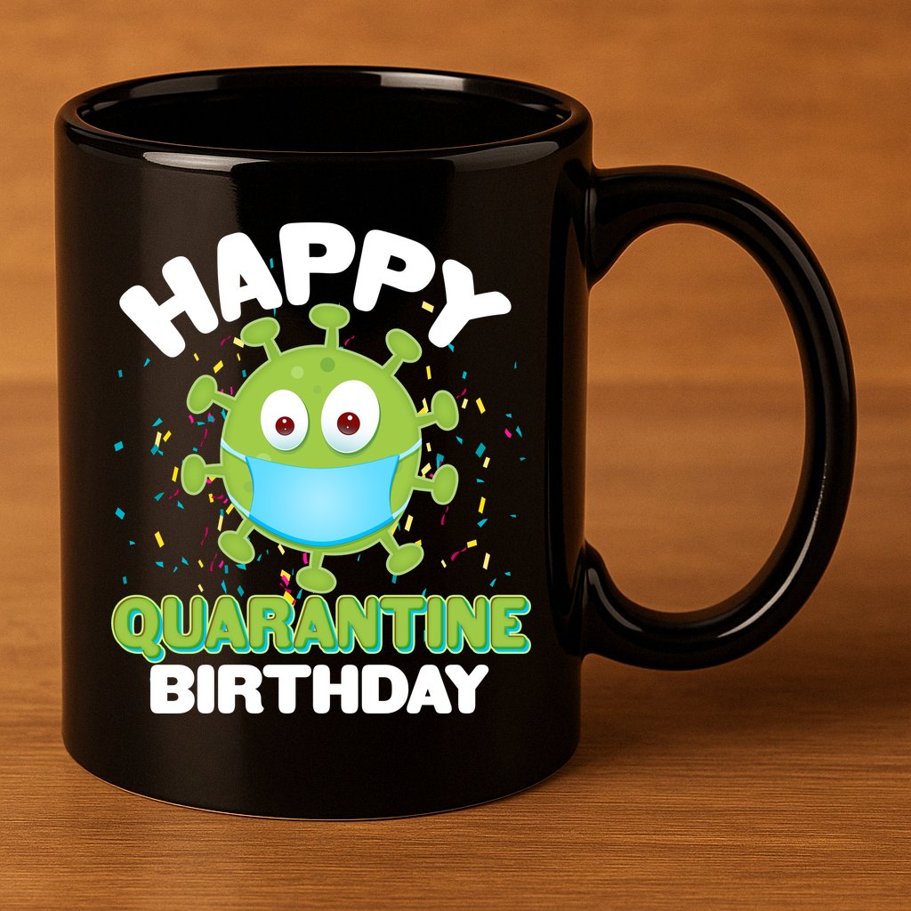 Funny Happy Quarantine Birthday 11oz C Handle Ceramic Mug