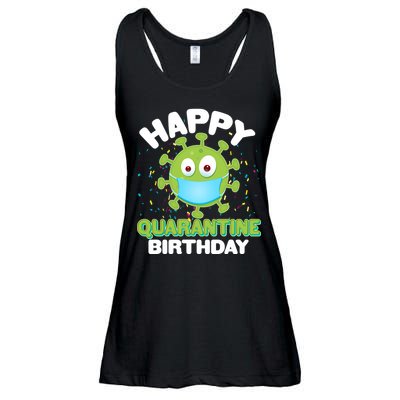 Funny Happy Quarantine Birthday Ladies Essential Flowy Tank