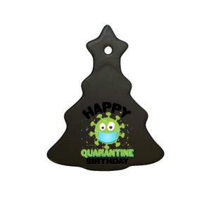 Funny Happy Quarantine Birthday Ceramic Tree Ornament