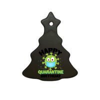 Funny Happy Quarantine Birthday Ceramic Tree Ornament