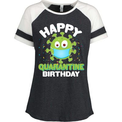 Funny Happy Quarantine Birthday Enza Ladies Jersey Colorblock Tee