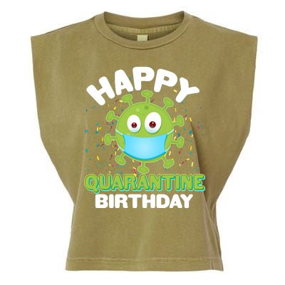 Funny Happy Quarantine Birthday Garment-Dyed Women's Muscle Tee