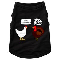 Funny Happy Thanksgiving Chicken Vs Turkey Doggie Tank
