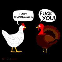 Funny Happy Thanksgiving Chicken Vs Turkey Drawstring Bag