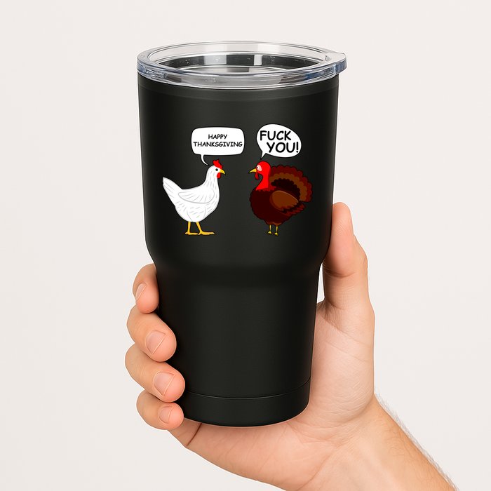 Funny Happy Thanksgiving Chicken Vs Turkey Tumbler