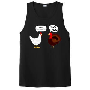 Funny Happy Thanksgiving Chicken Vs Turkey PosiCharge Competitor Tank