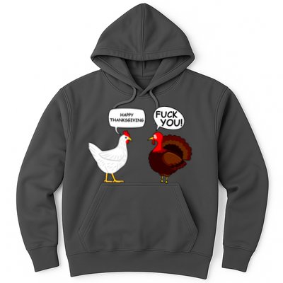Funny Happy Thanksgiving Chicken Vs Turkey Hoodie
