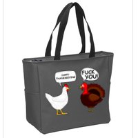 Funny Happy Thanksgiving Chicken Vs Turkey Zip Tote Bag