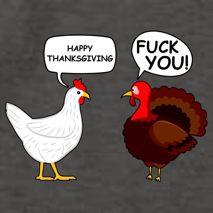 Funny Happy Thanksgiving Chicken Vs Turkey Vector Backpack