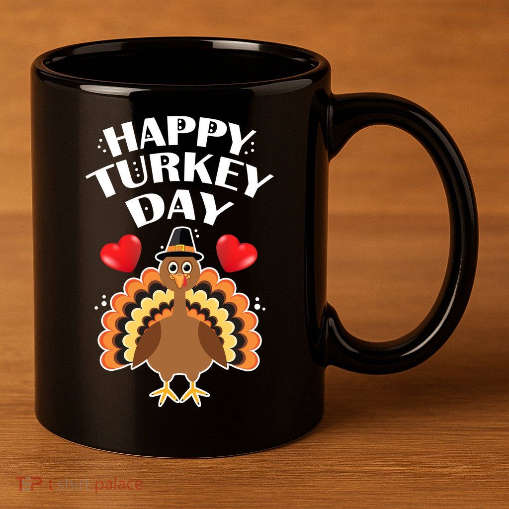 Funny Happy Turkey Day 11oz C Handle Ceramic Mug