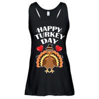 Funny Happy Turkey Day Ladies Essential Flowy Tank