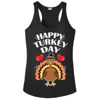 Funny Happy Turkey Day Ladies PosiCharge Competitor Racerback Tank