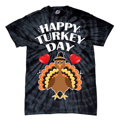 Funny Happy Turkey Day Tie-Dye T-Shirt