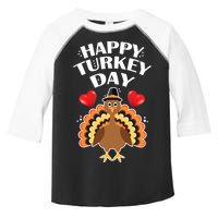 Funny Happy Turkey Day Toddler Fine Jersey T-Shirt